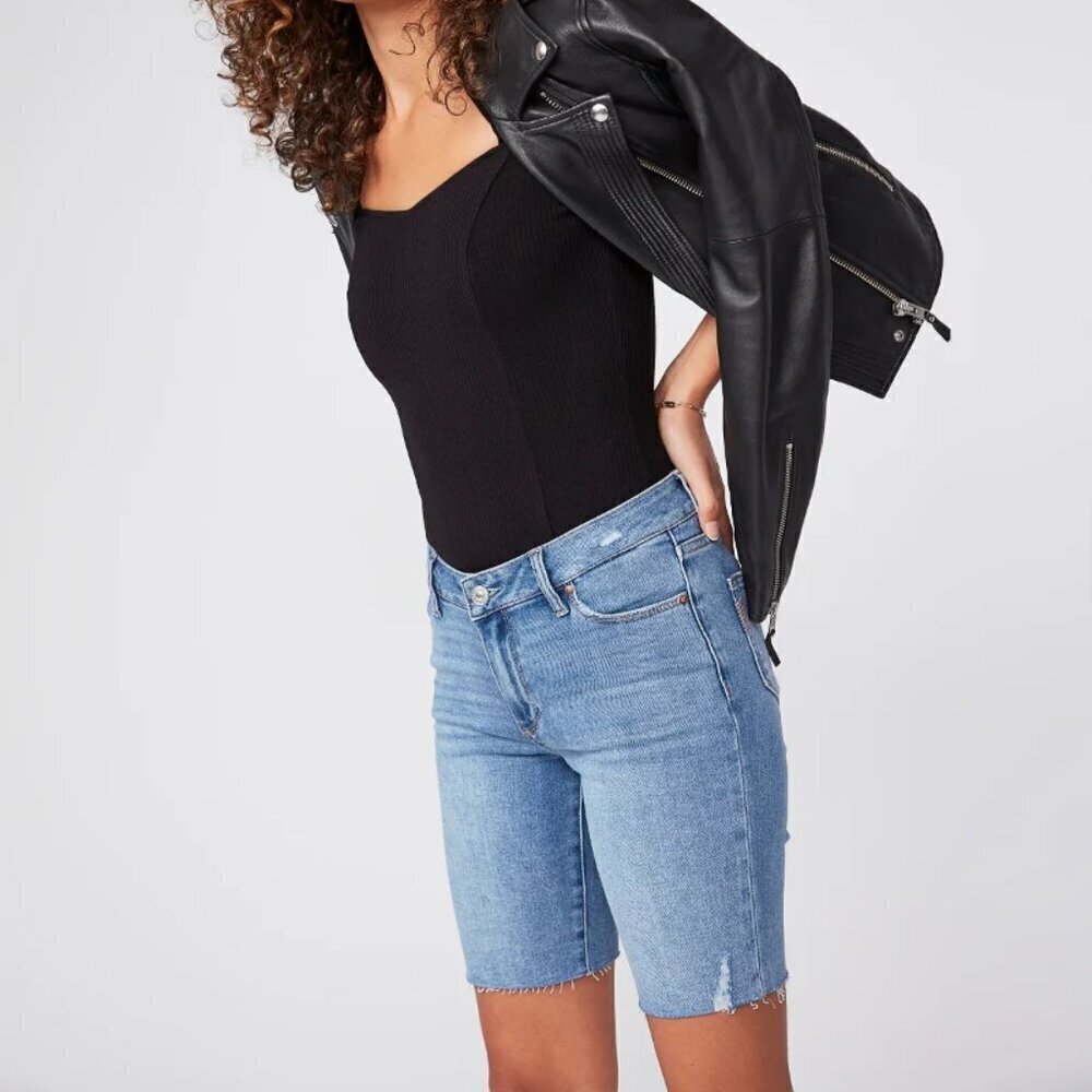 Paige Jax Cut Off Knee Short